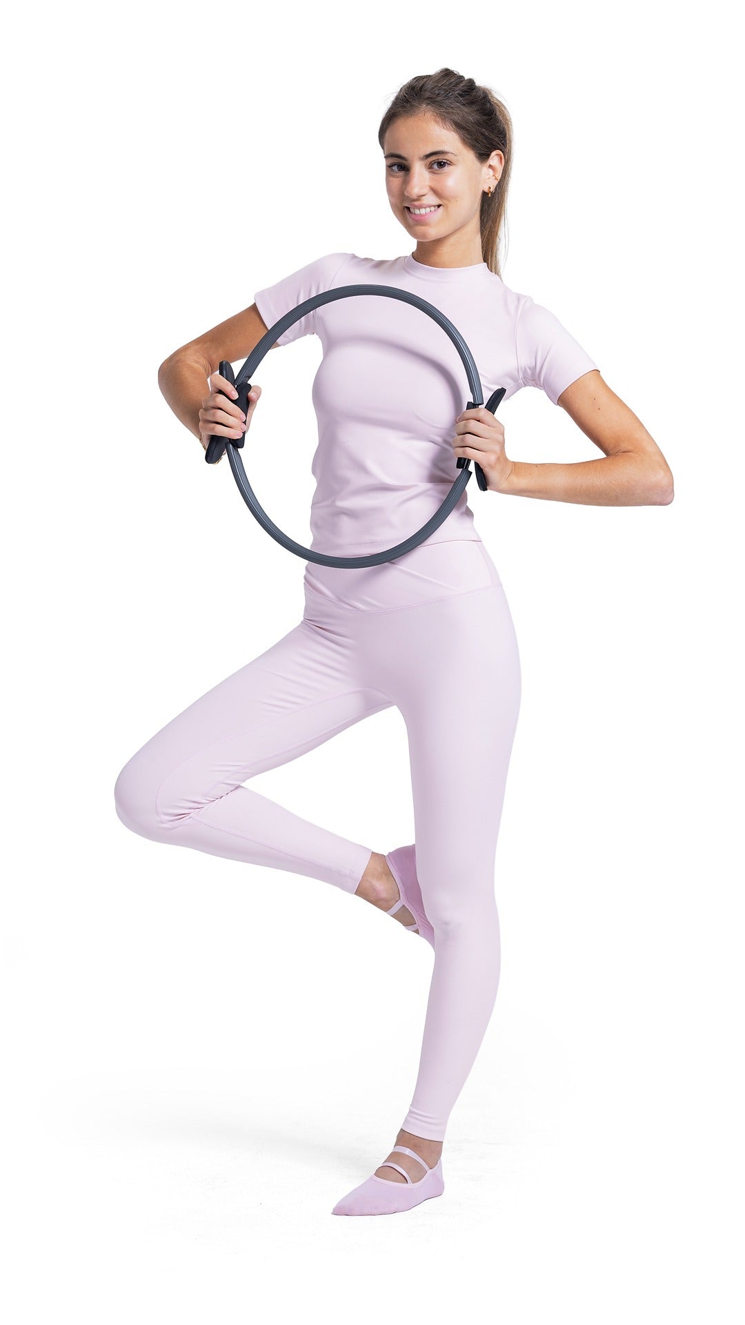 Powder Pink cross line legging