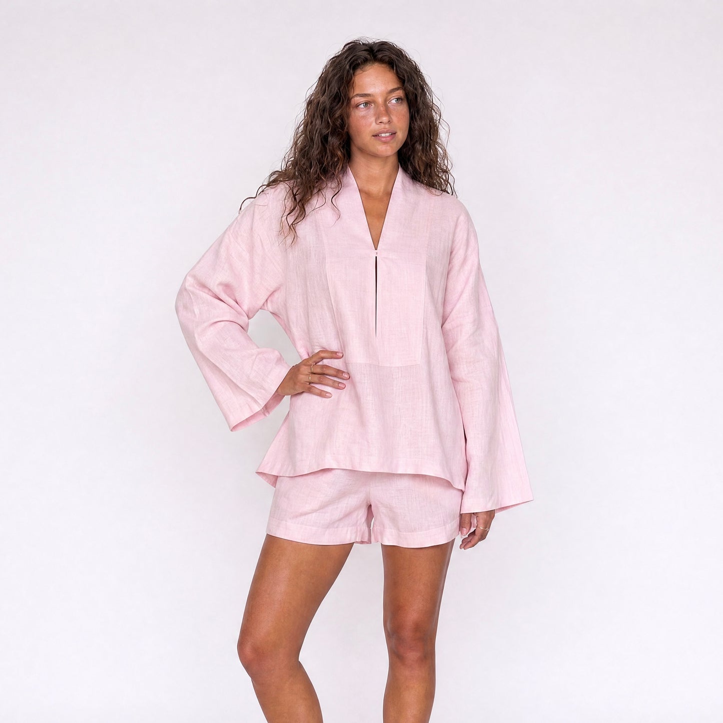 Pink linen Shirt