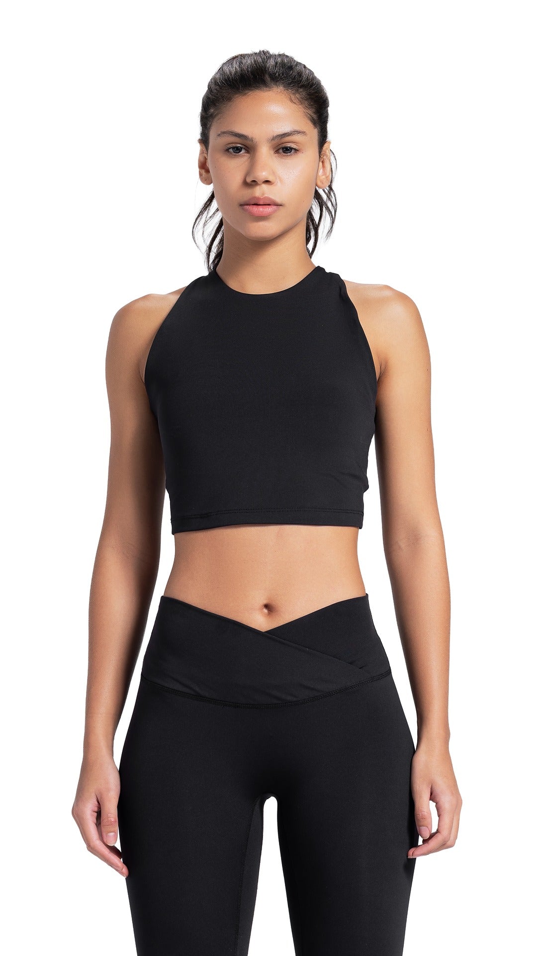 Black cross back top