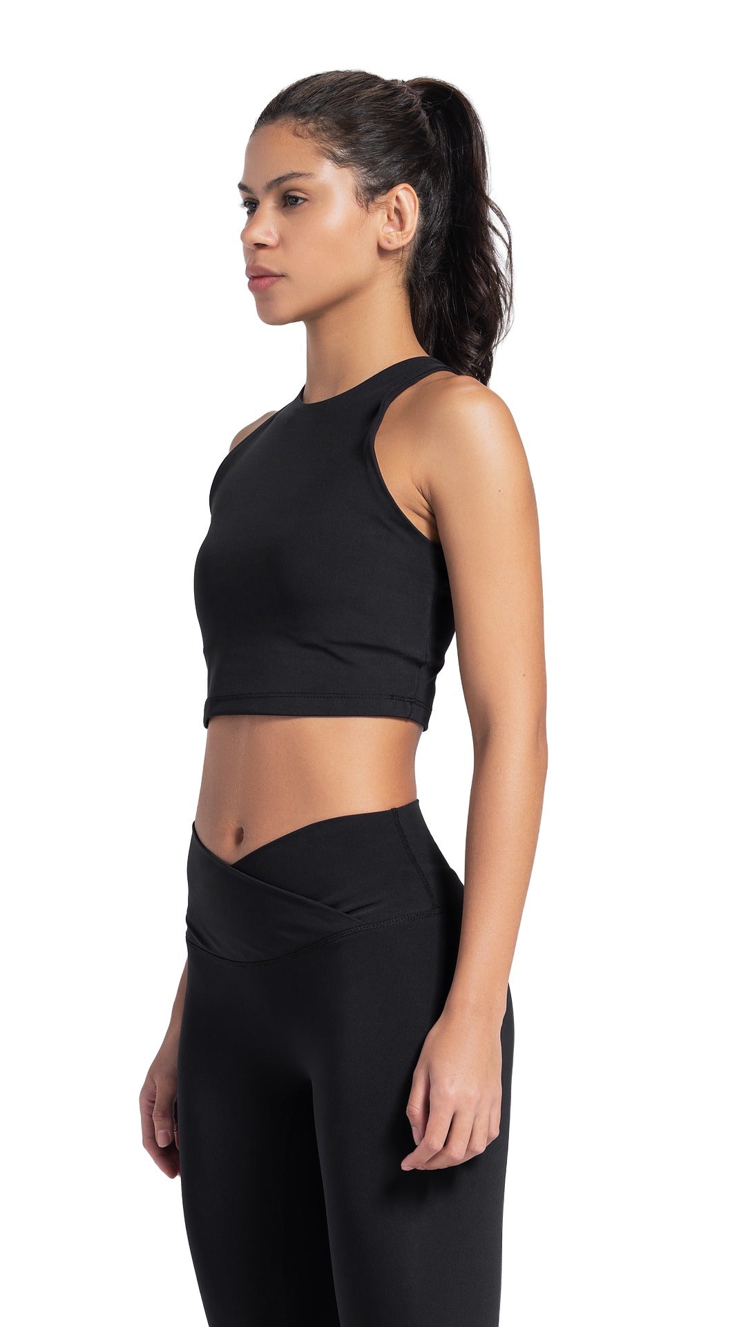 Black cross back top