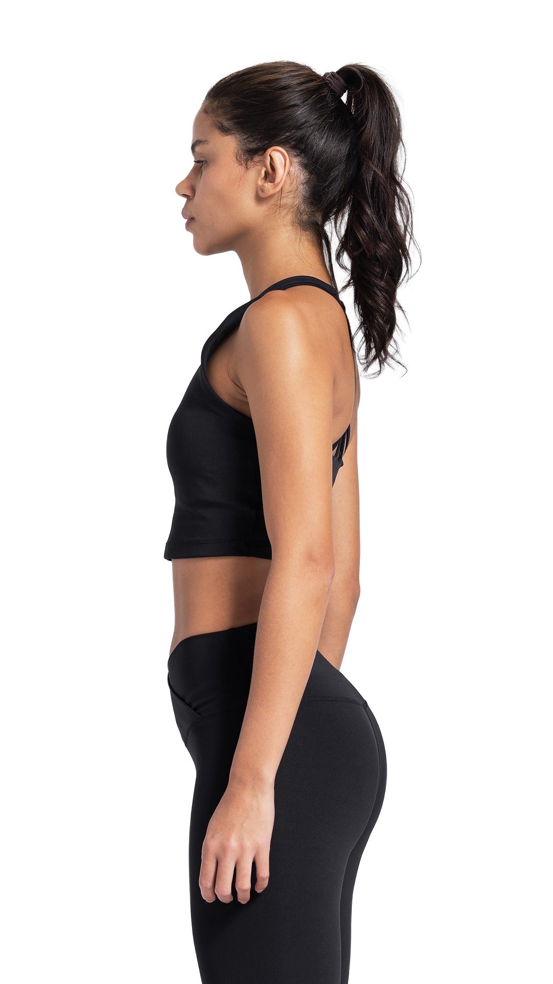 Black cross back top