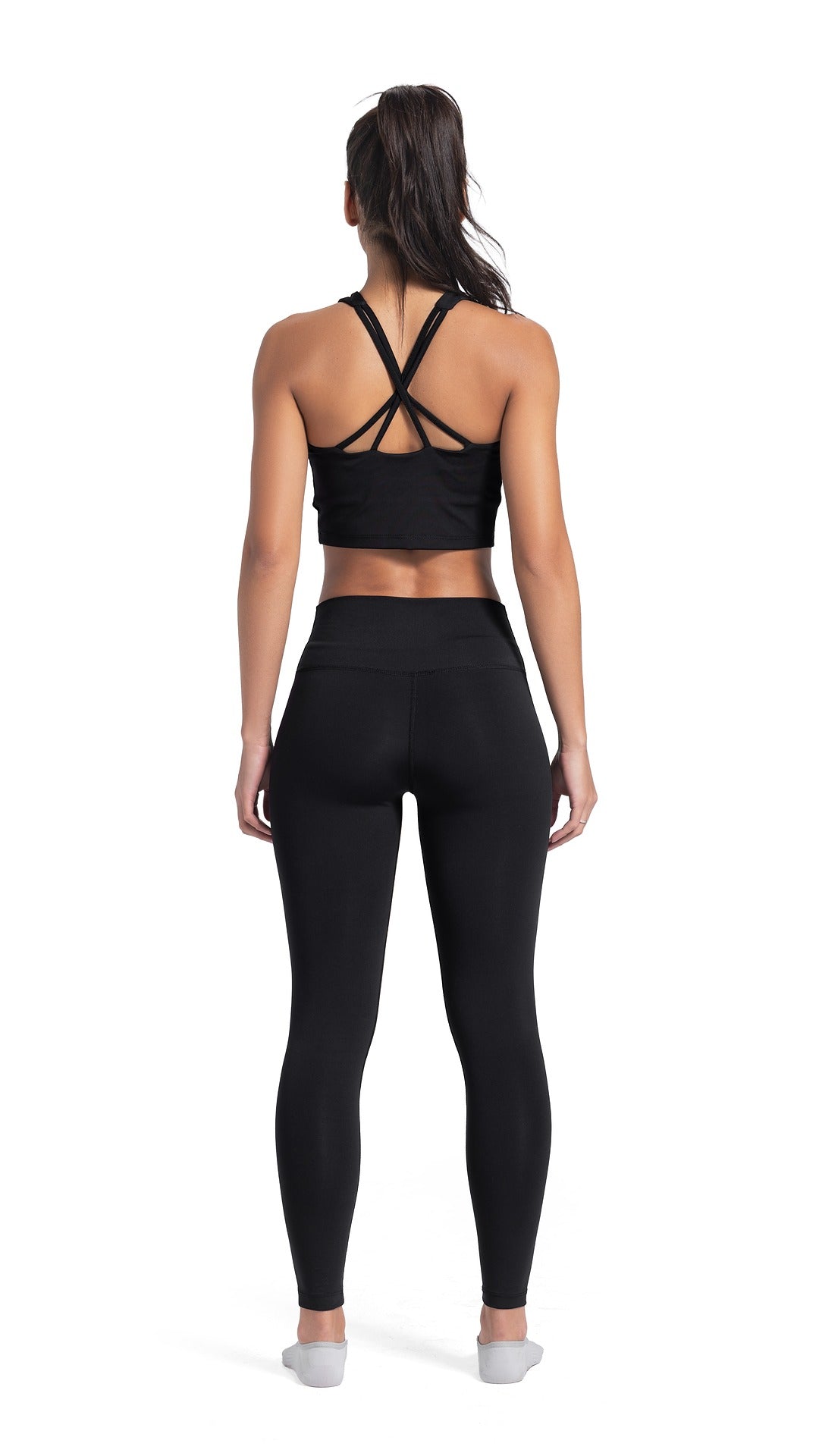 Black cross back top