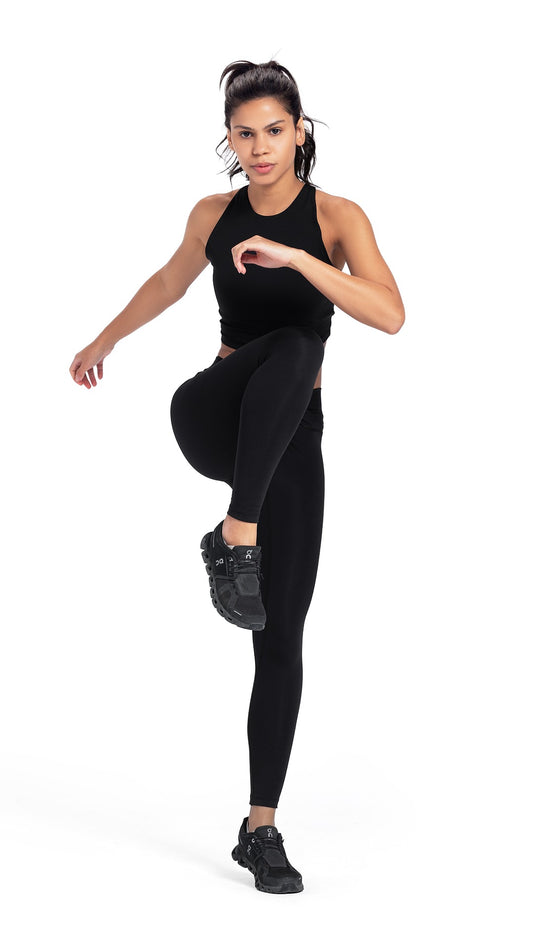 Black cross back top