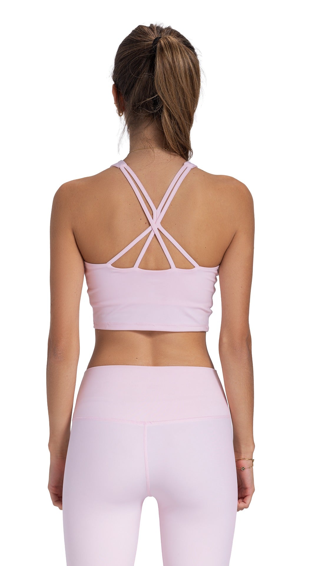 Powder Pink cross back top
