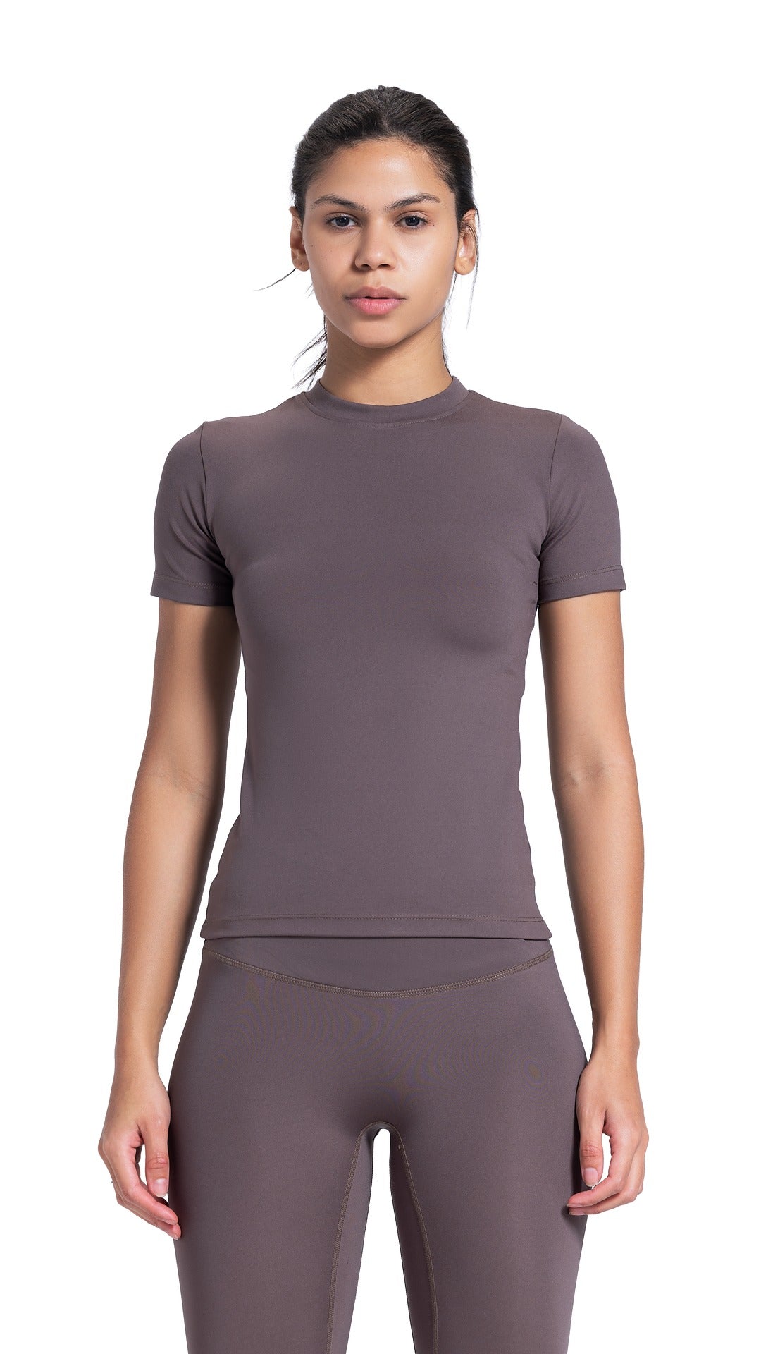 Brown tight T-shirt