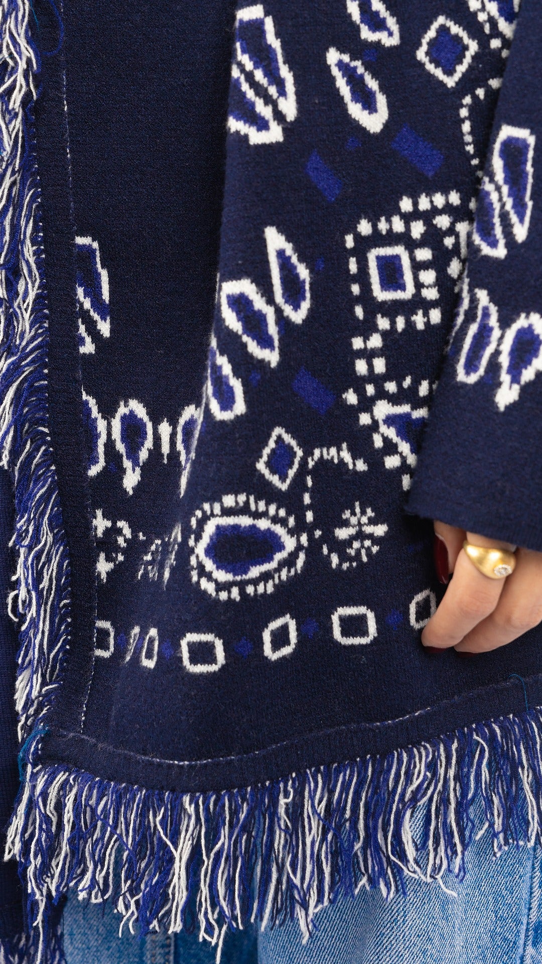 The Paisley Knit In Navy – Ailah