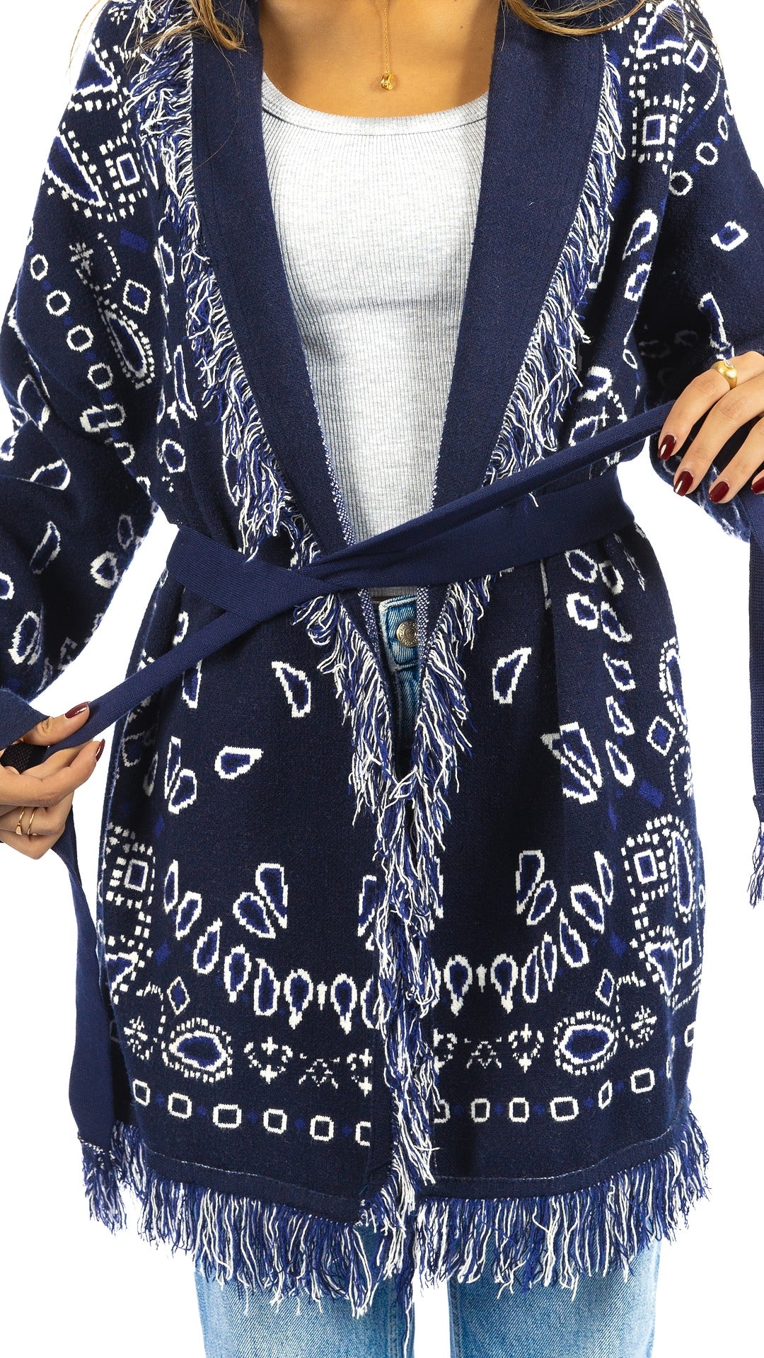 The Paisley Knit In Navy