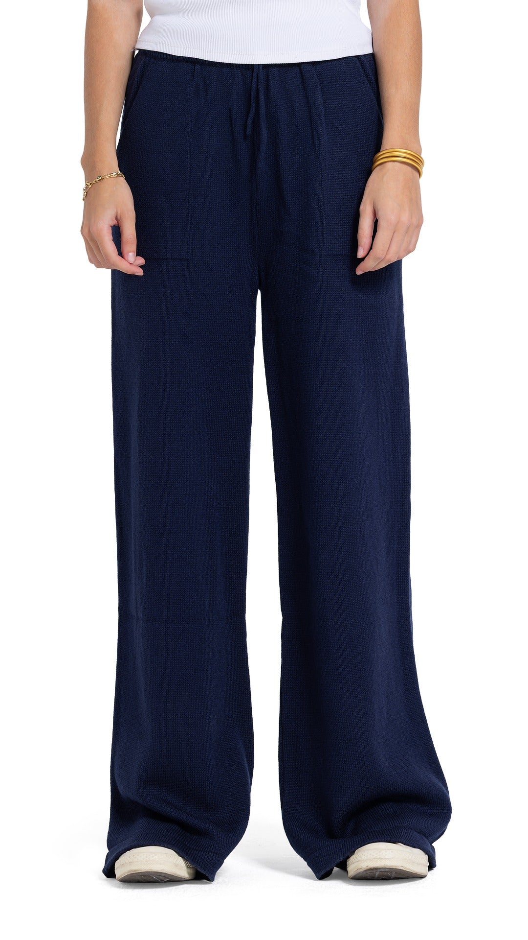 Navy knitted Pants