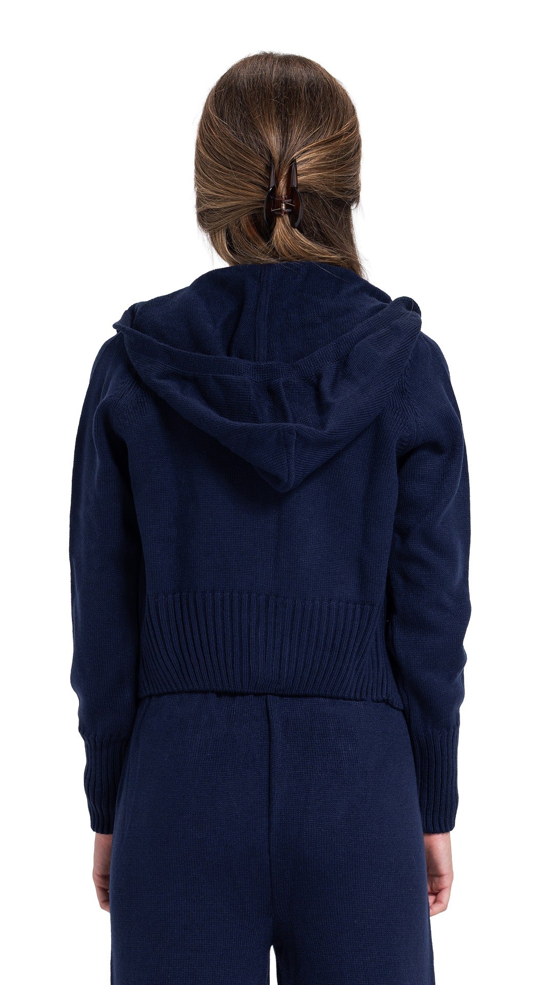 Navy knitted jacket