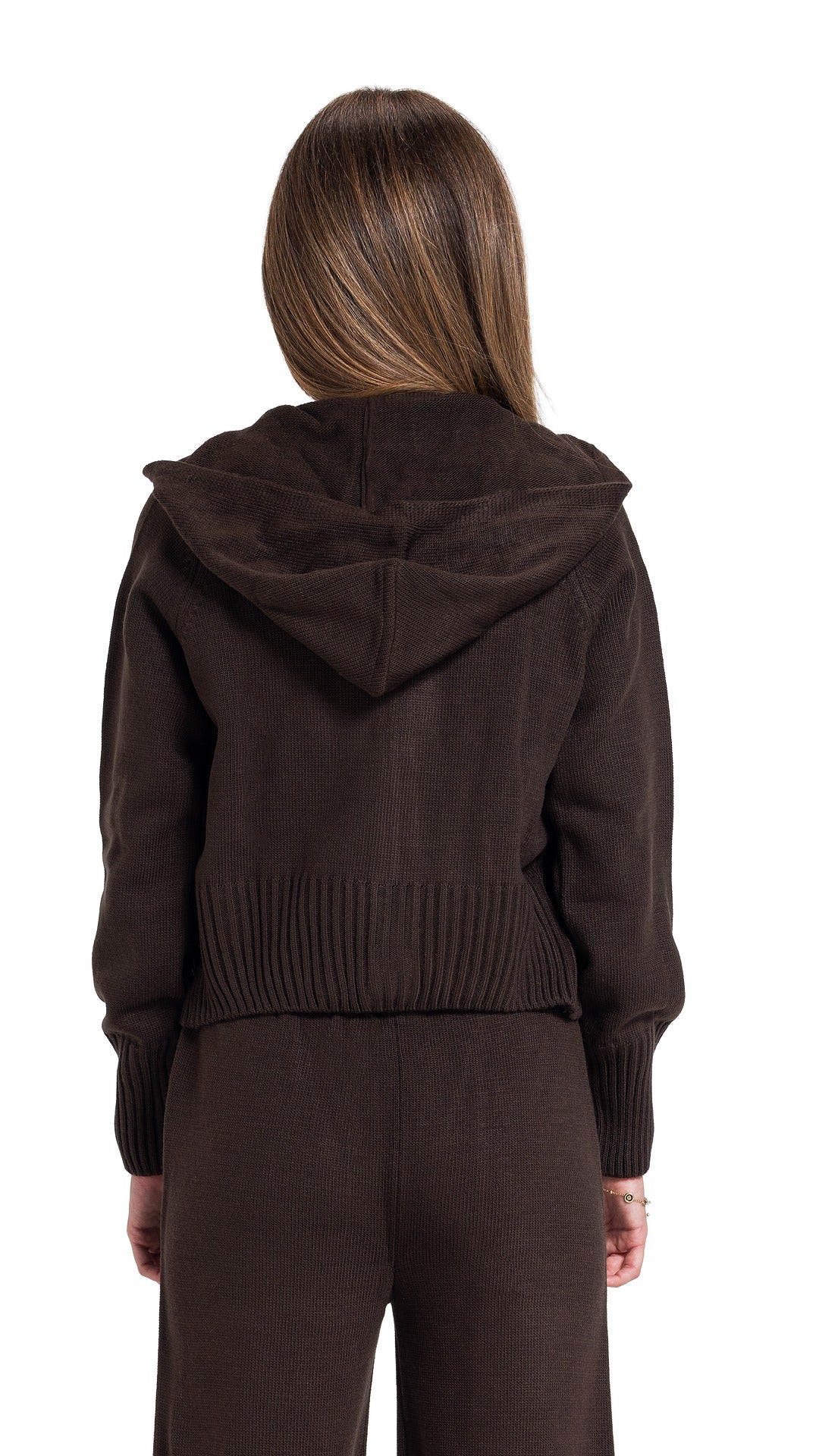 Brown knitted jacket