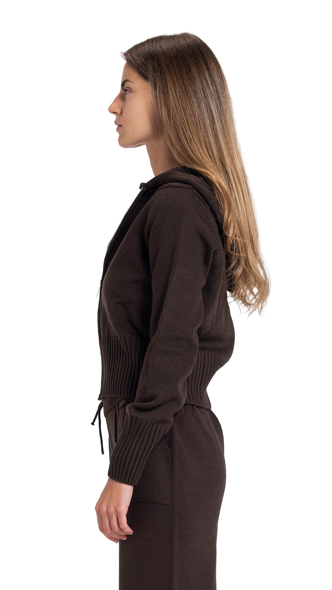 Brown knitted jacket