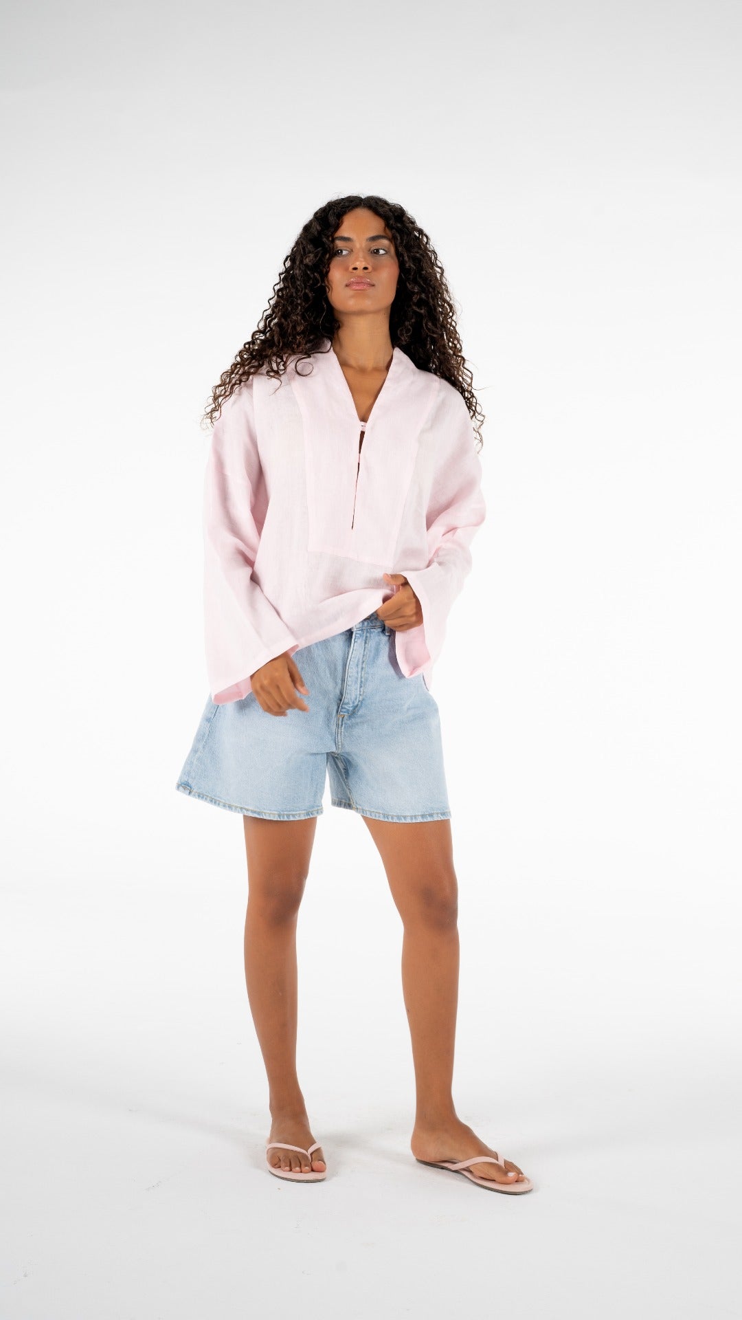 Pink linen Shirt