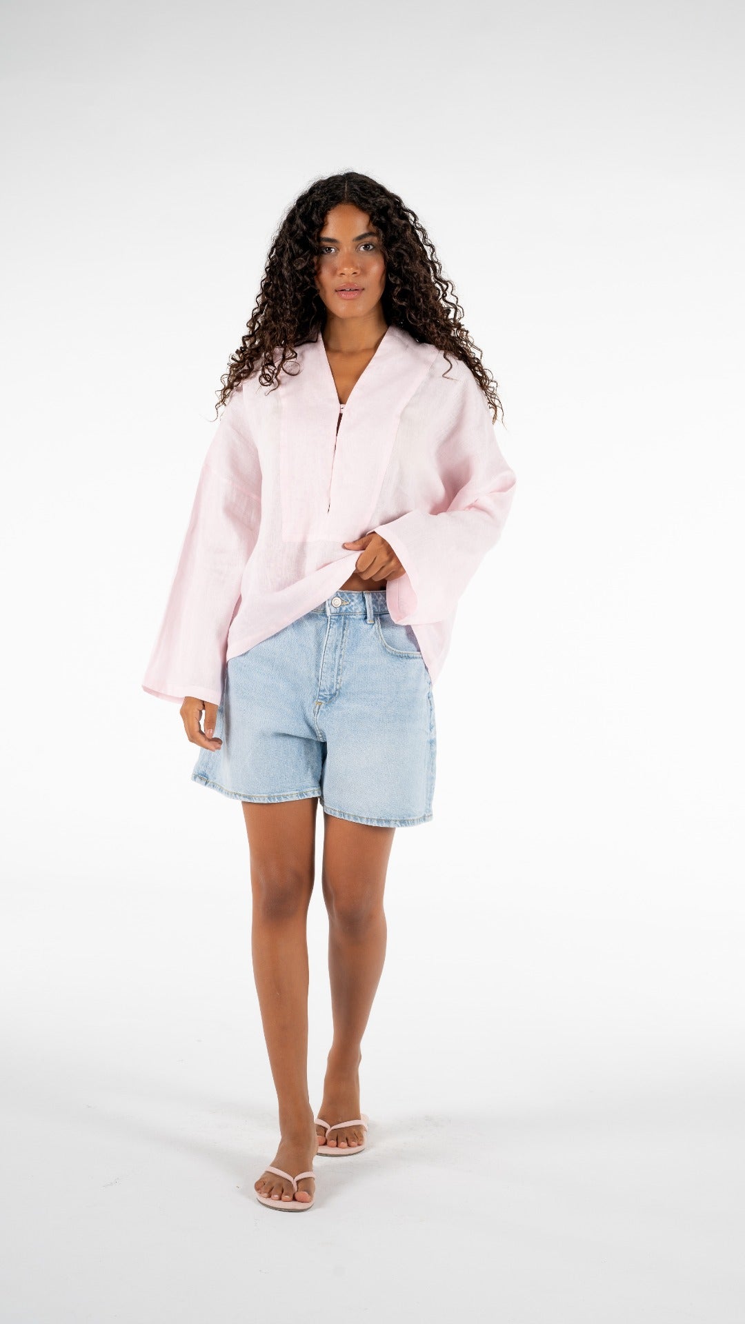 Pink linen Shirt