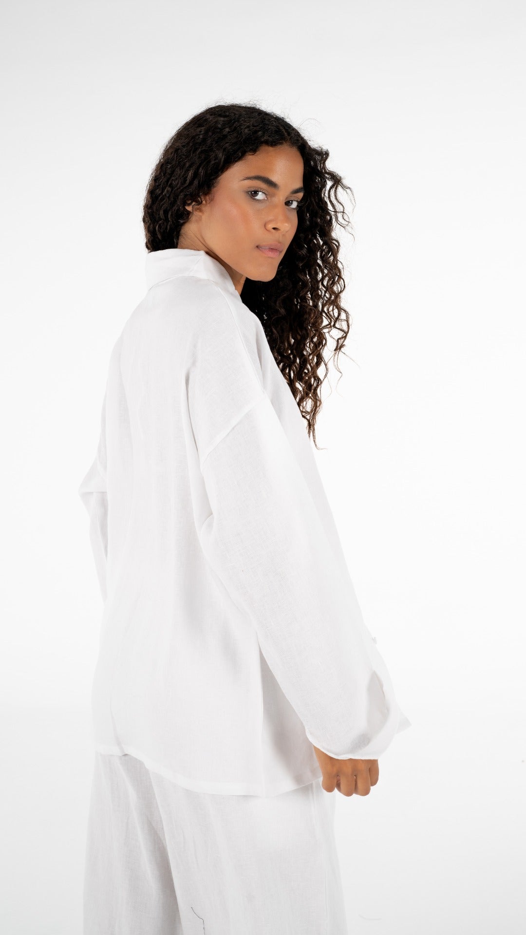 White linen shirt