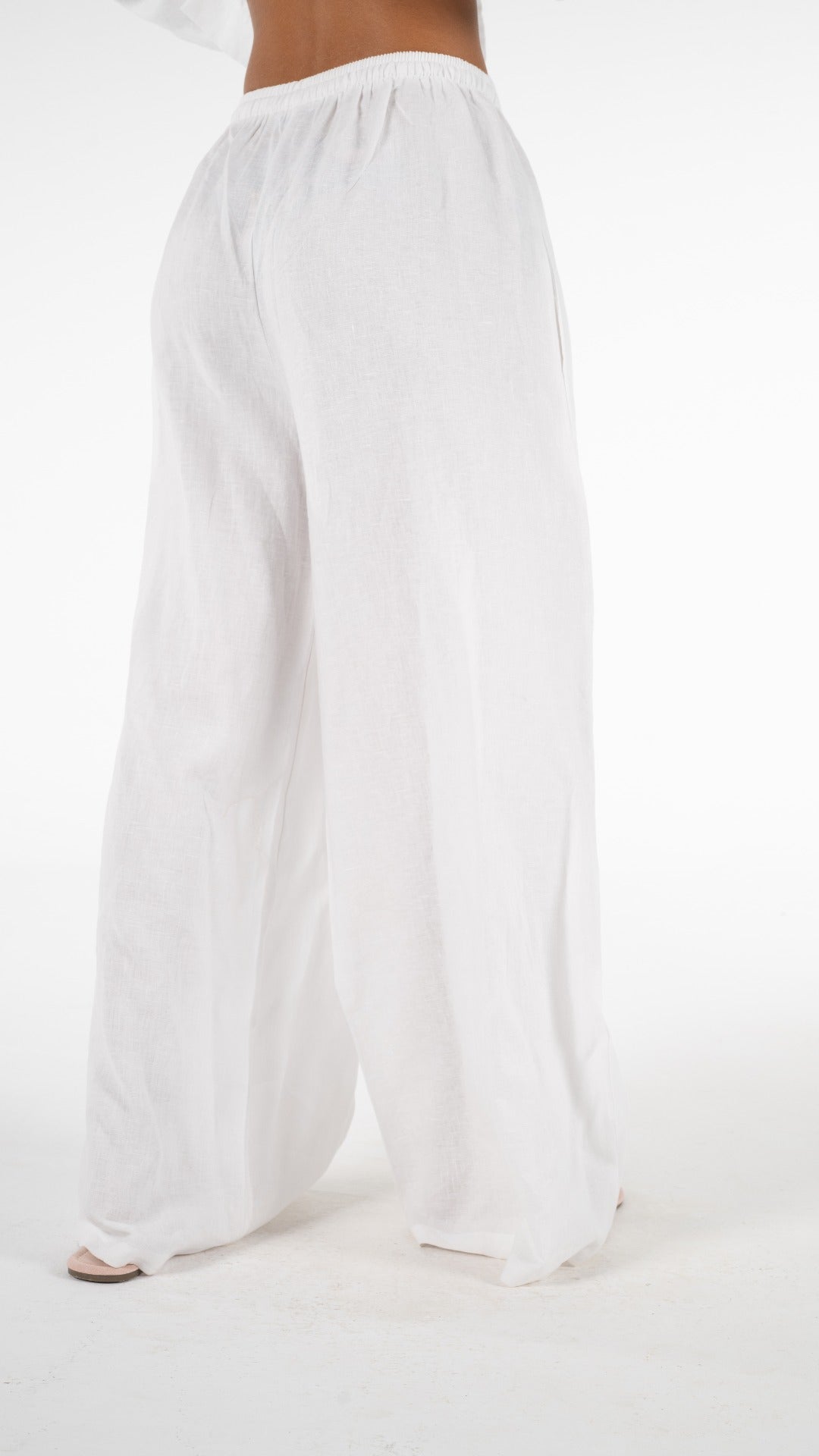 White linen pants