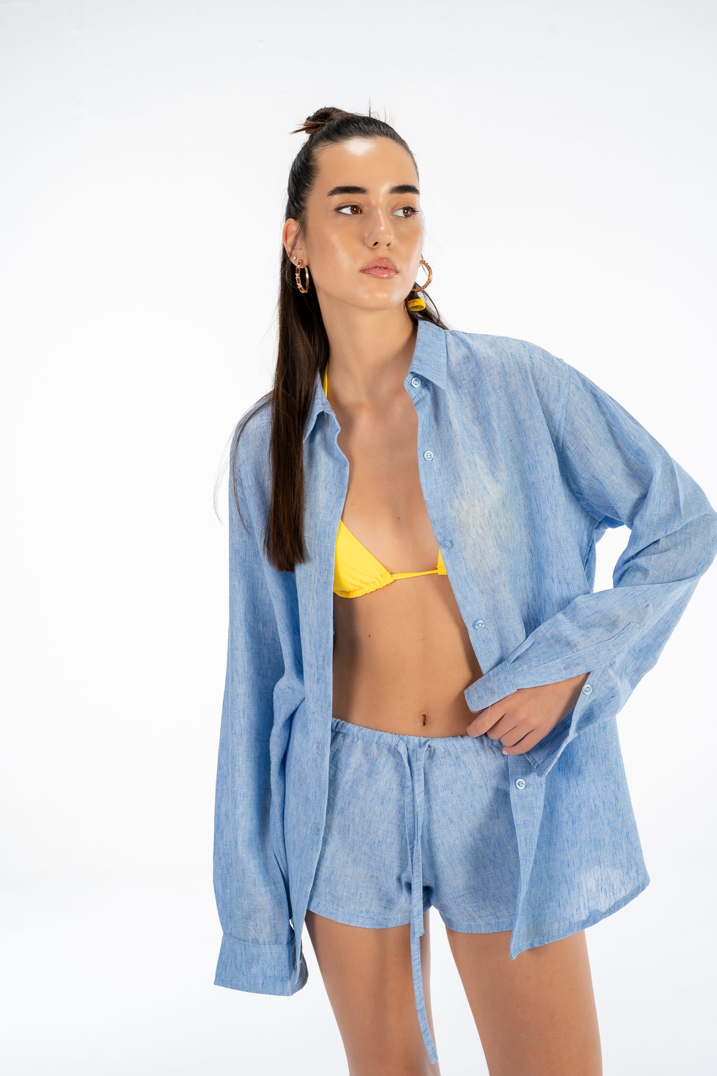 Blue Linen Set