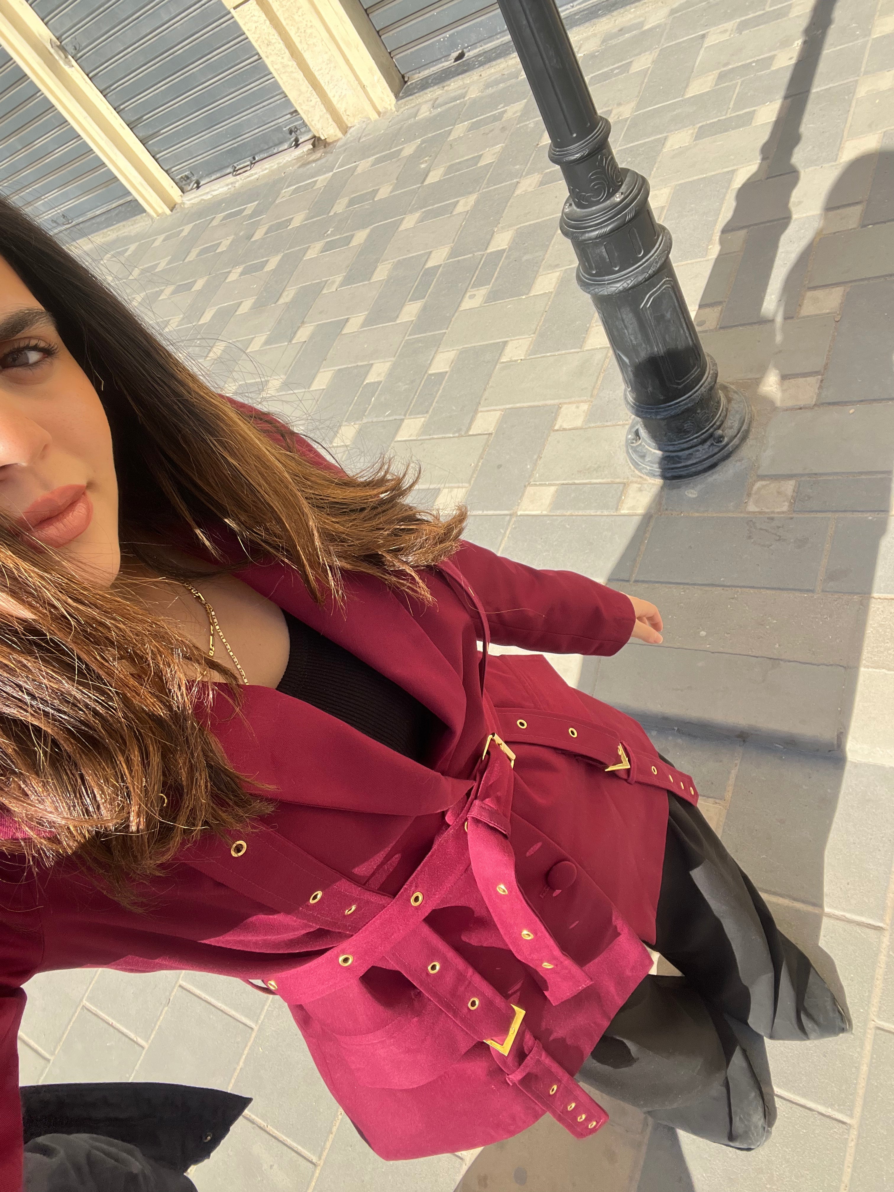 Ailah Ravidaz Rebel Trench in Burgundy – Ailah